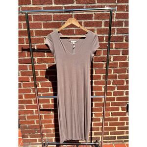 See You Monday Women’s Maxi Dress Large Mocha Deep V